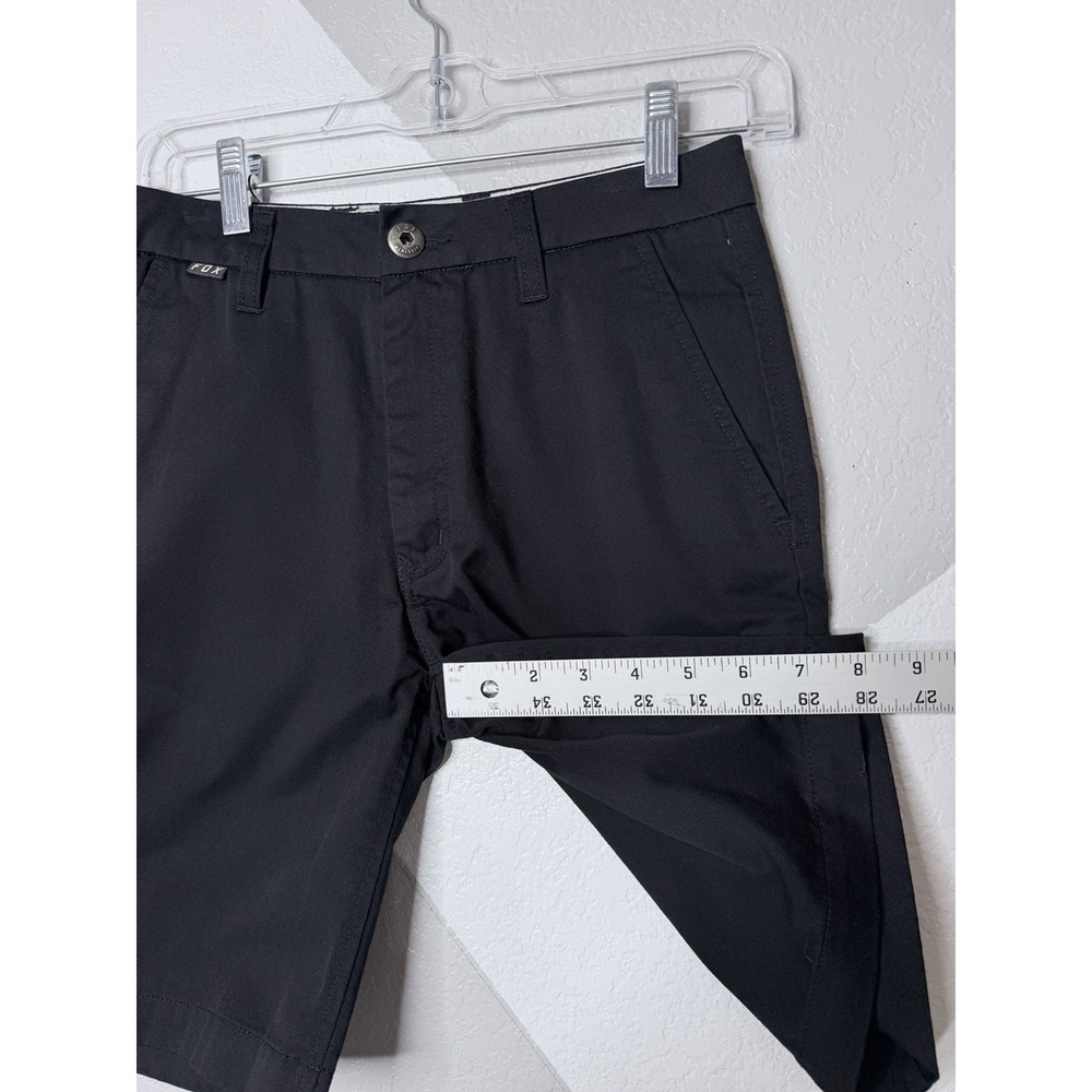Fox Racing Youth Essex Shorts Boys 26 Black Chino Skate BMX Moto 8" Inseam - Picture 10 of 12